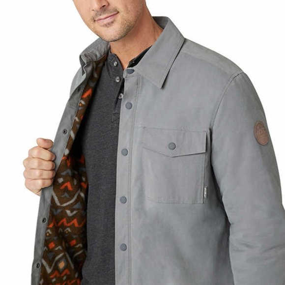 GRAY NWT Eddie Bauer Men’s Fleece Lined Jacket - Picture 5 of 11